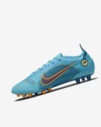 Nike Mercurial Vapor 14 Elite AG Azules Naranjas | MX 3083